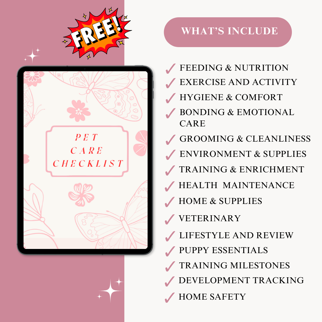 Pet Care Bundle | Puppy Training eBook + Digital Pet Planner (+ Free Checklist)