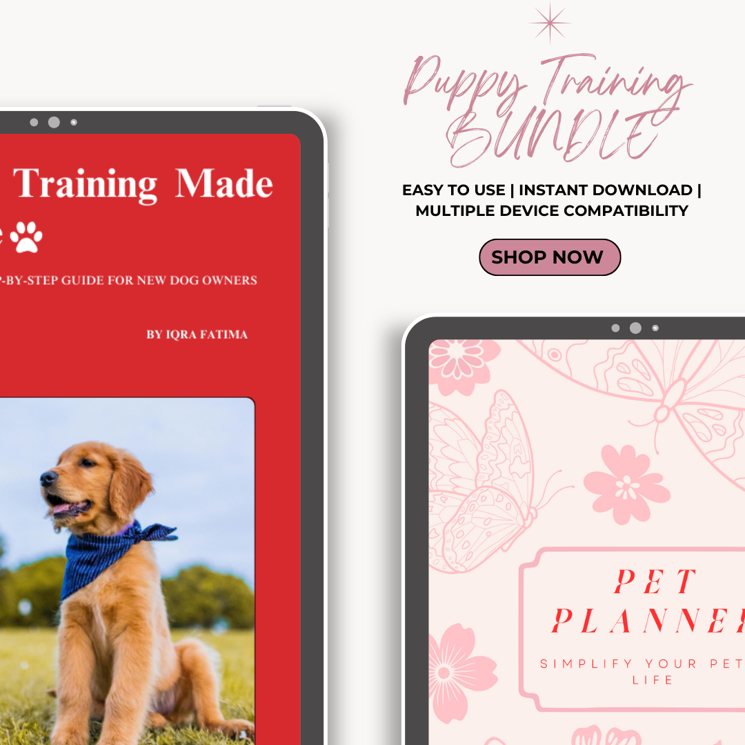 Pet Care Bundle | Puppy Training eBook + Digital Pet Planner (+ Free Checklist)