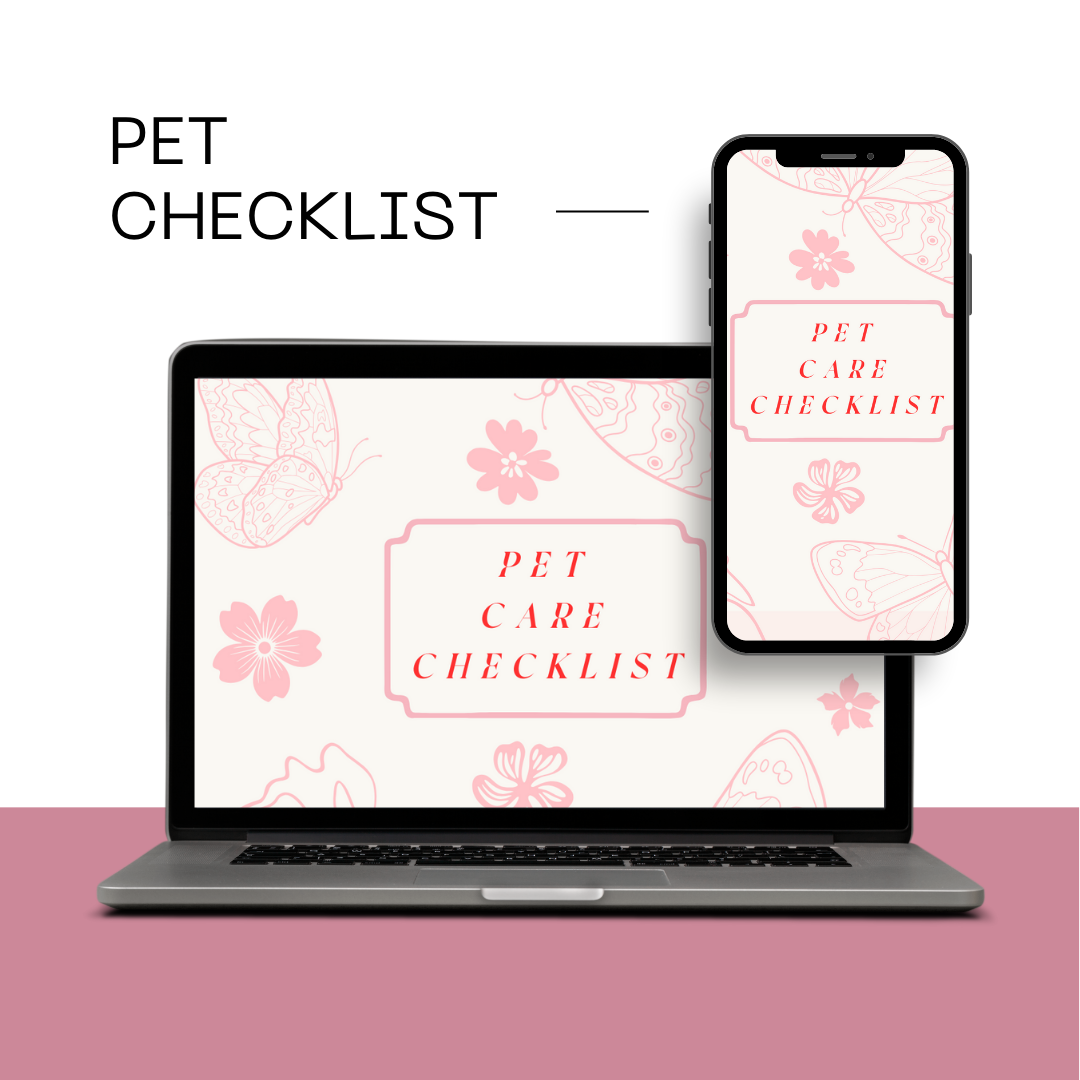 Digital Pet Care Checklist | Track Daily, Weekly & Monthly Pet Needs