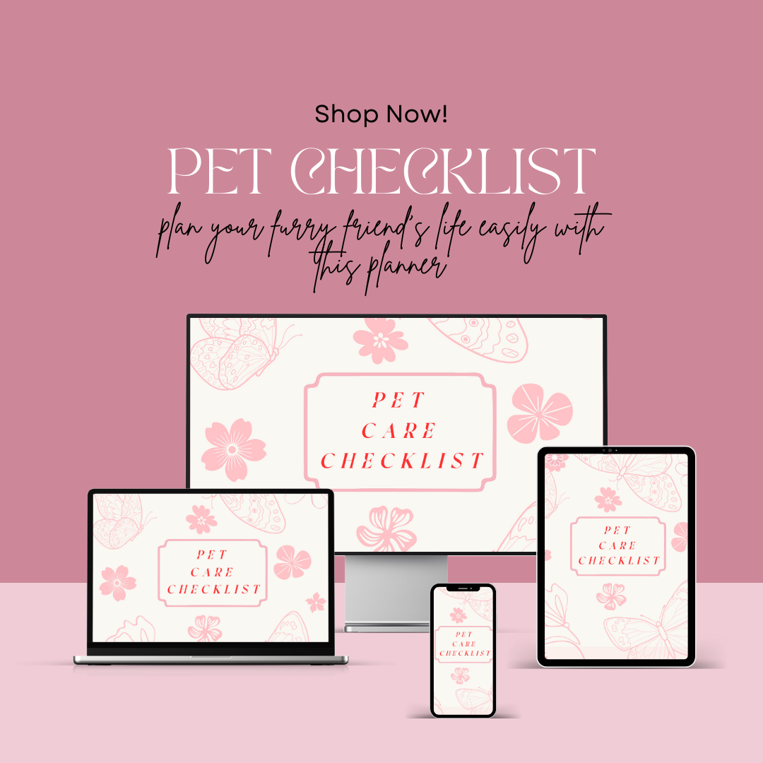 Digital Pet Care Checklist | Track Daily, Weekly & Monthly Pet Needs