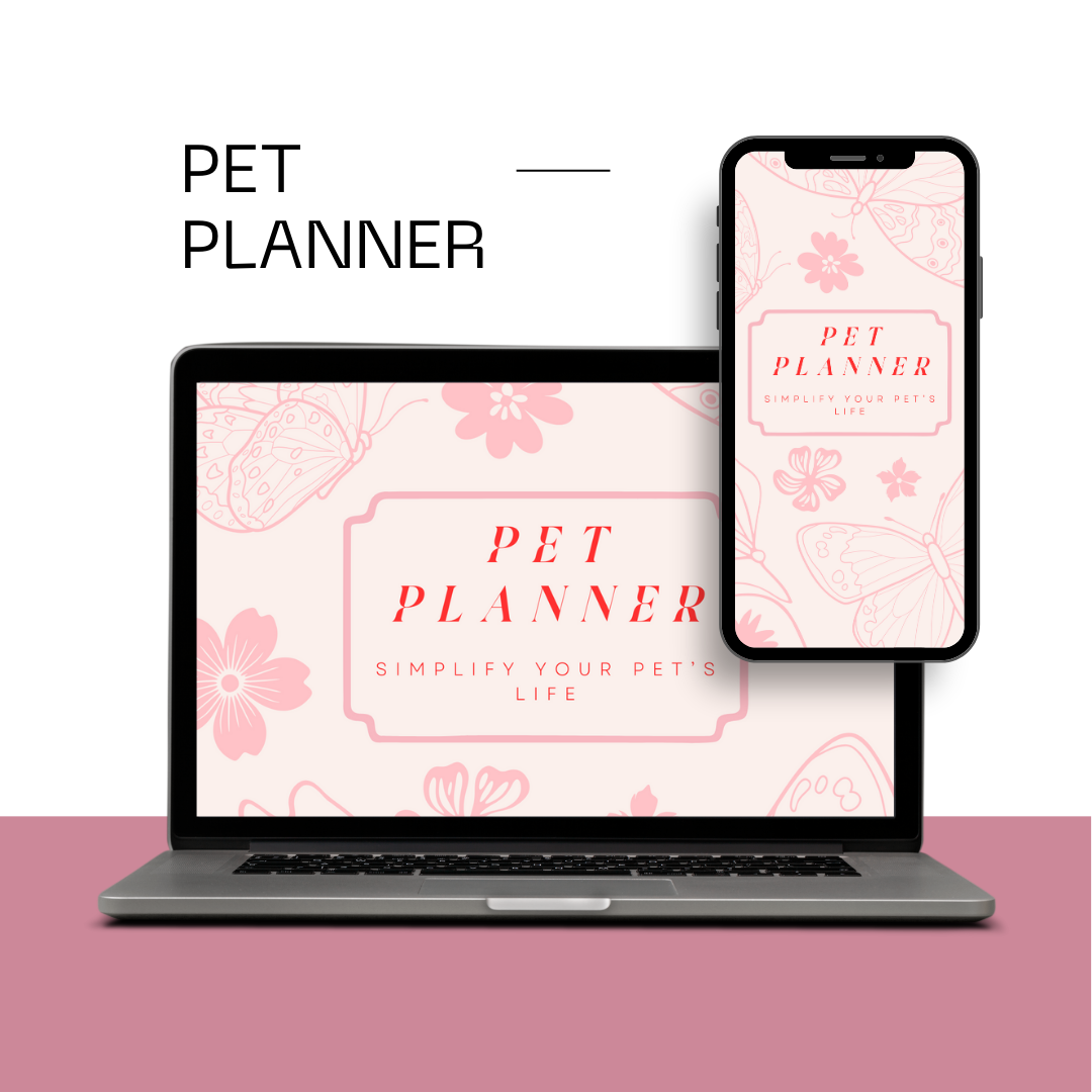 Digital Pet Planner | Track Vet Visits, Meals, Grooming & Training