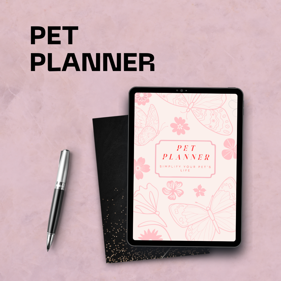 Digital Pet Planner | Track Vet Visits, Meals, Grooming & Training
