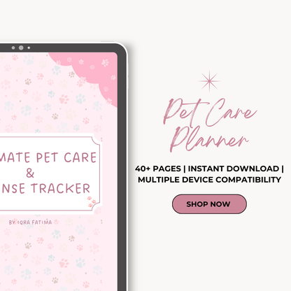 Ultimate Pet Care Planner | Organize Vet Visits, Meals, Training & More