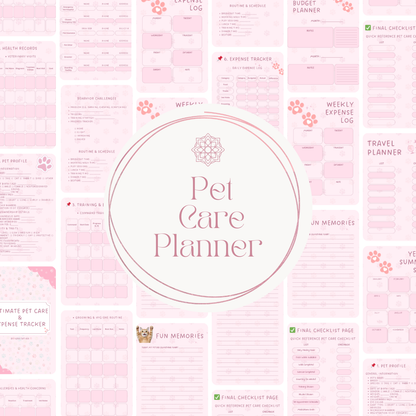 Ultimate Pet Care Planner | Organize Vet Visits, Meals, Training & More