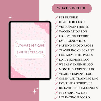 Ultimate Pet Care Planner | Organize Vet Visits, Meals, Training & More