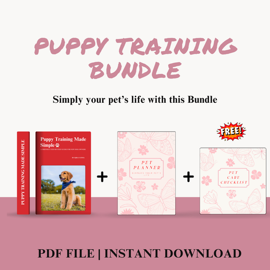 Pet Care Bundle | Puppy Training eBook + Digital Pet Planner (+ Free Checklist)