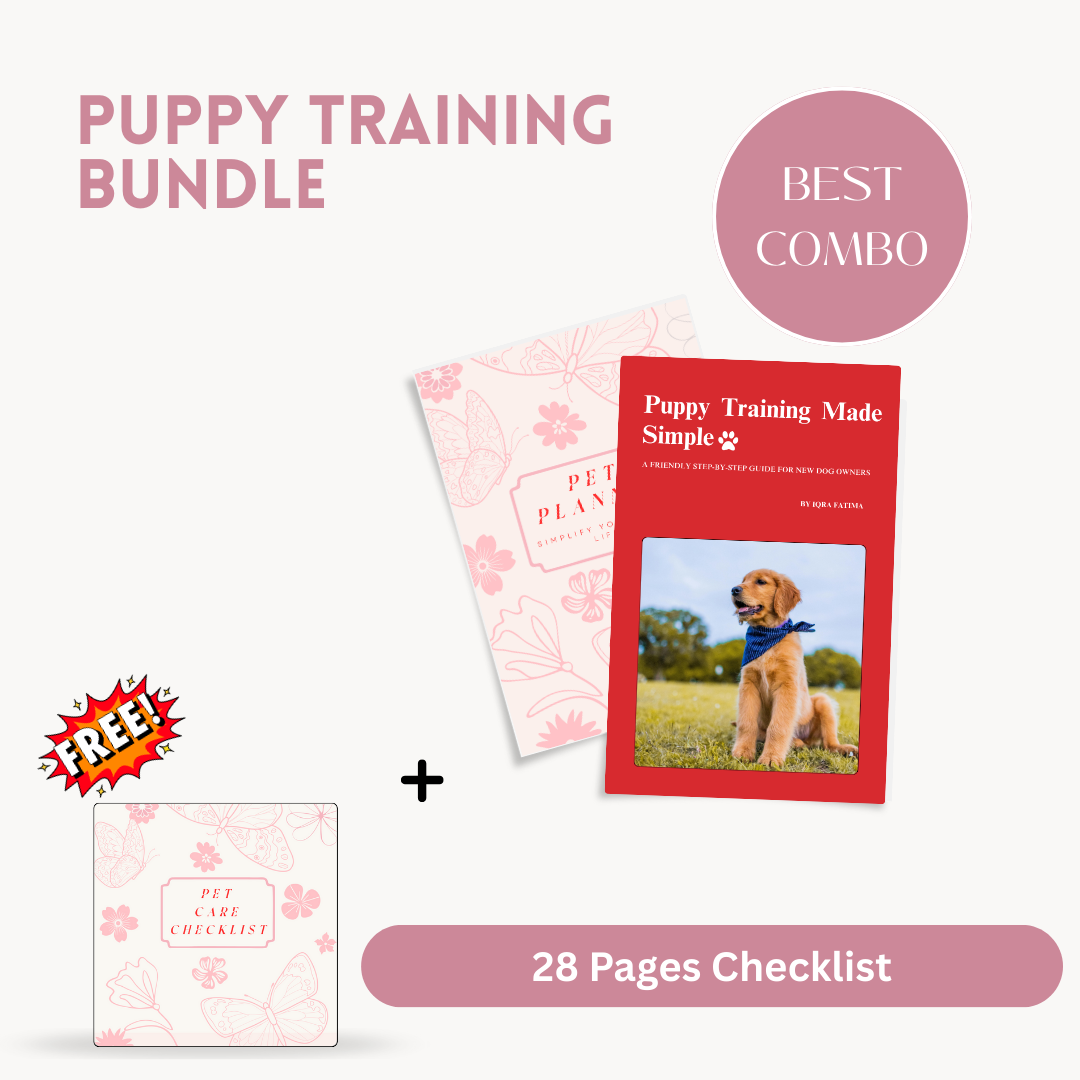 Pet Care Bundle | Puppy Training eBook + Digital Pet Planner (+ Free Checklist)