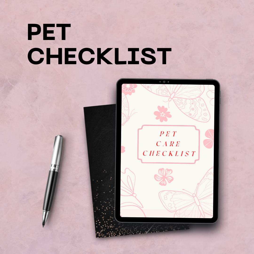 Digital Pet Care Checklist | Track Daily, Weekly & Monthly Pet Needs