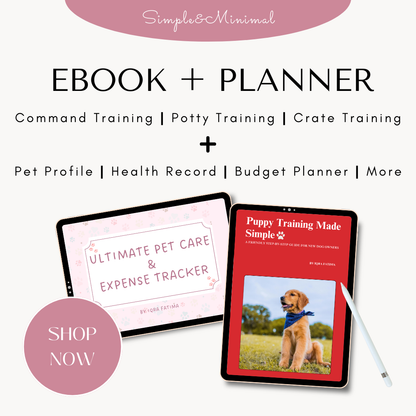 Puppy Training & Pet Care Bundle | Puppy Training eBook + Digital Pet Care Planner